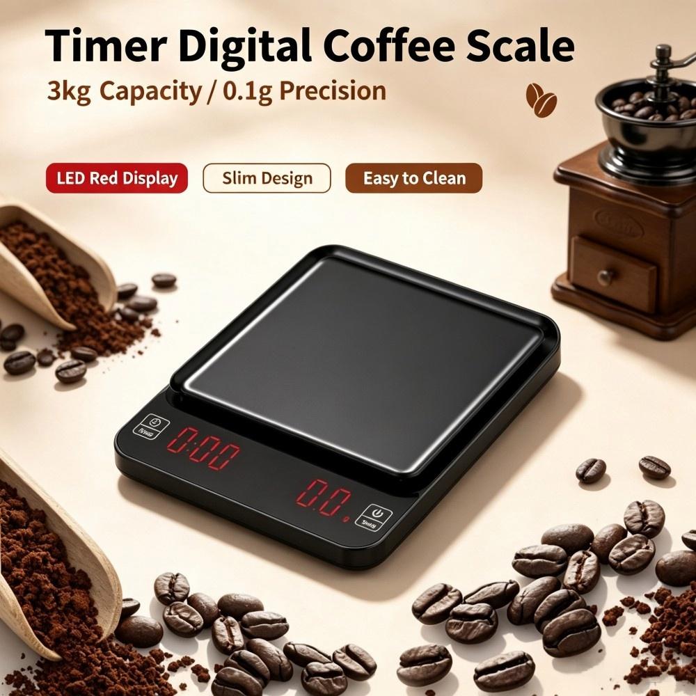 Electronics & Gadgets Starting With D - 3kg/0.1g High Precision Digital Coffee Scale,