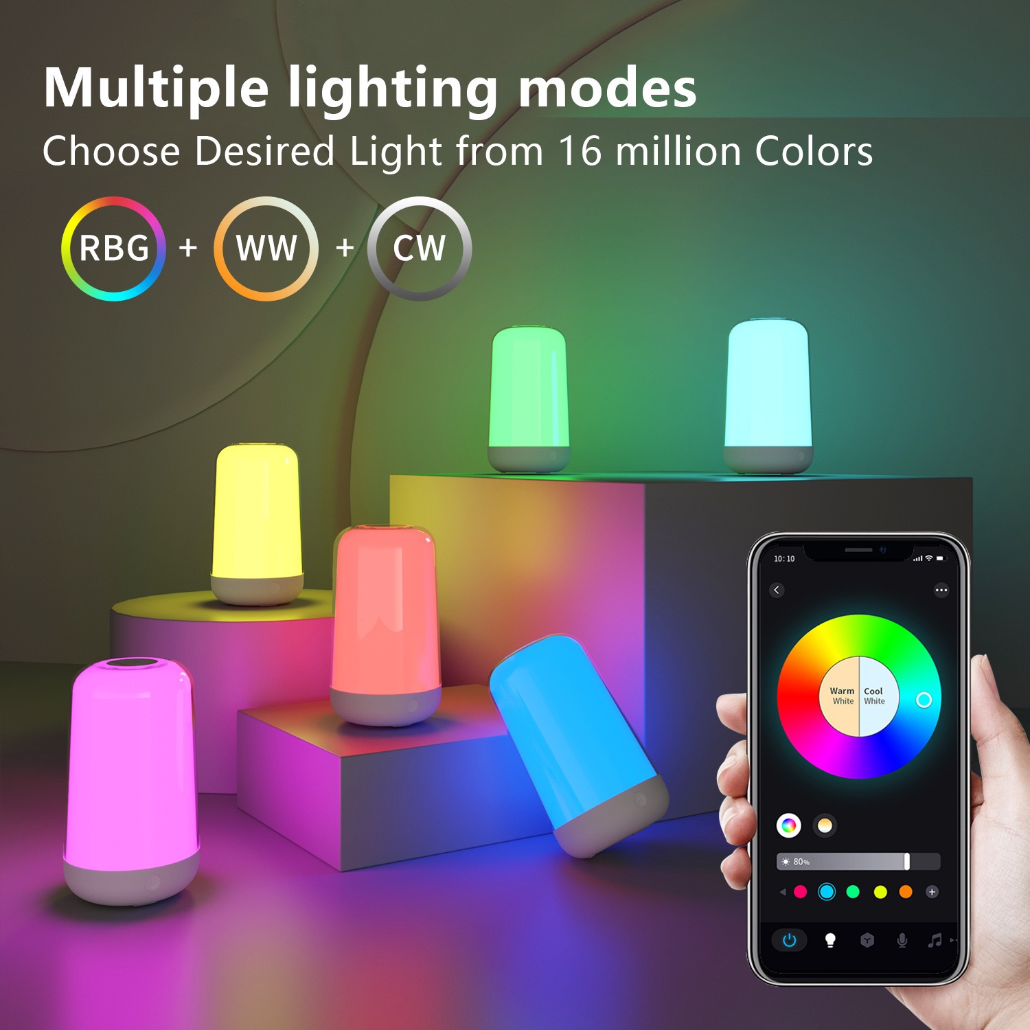 Smart Touch Table Lamp Works w - Rgb Desk Lamp Smart recension och pris
