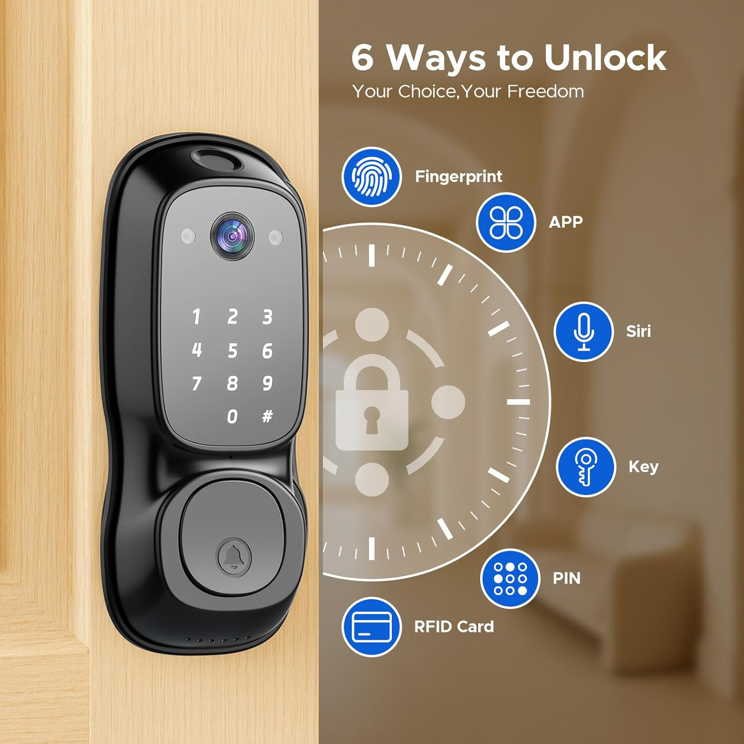 Tuya Wifi Smart Door Lock ‎Cam - Electronics & Gadgets Starting With D recension och pris