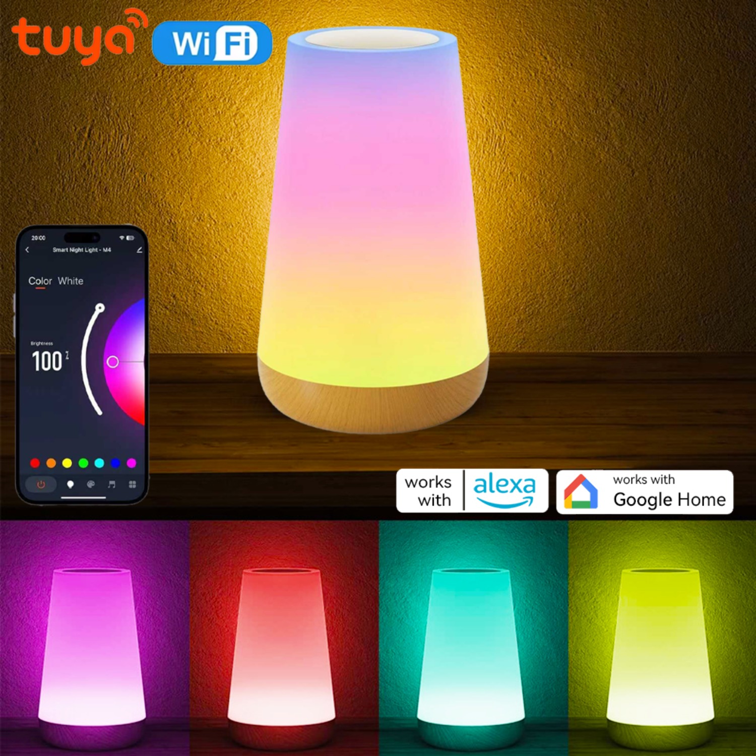 USB Rechargeable Tuya WiFi Sma - Rgb Desk Lamp Smart recension och pris