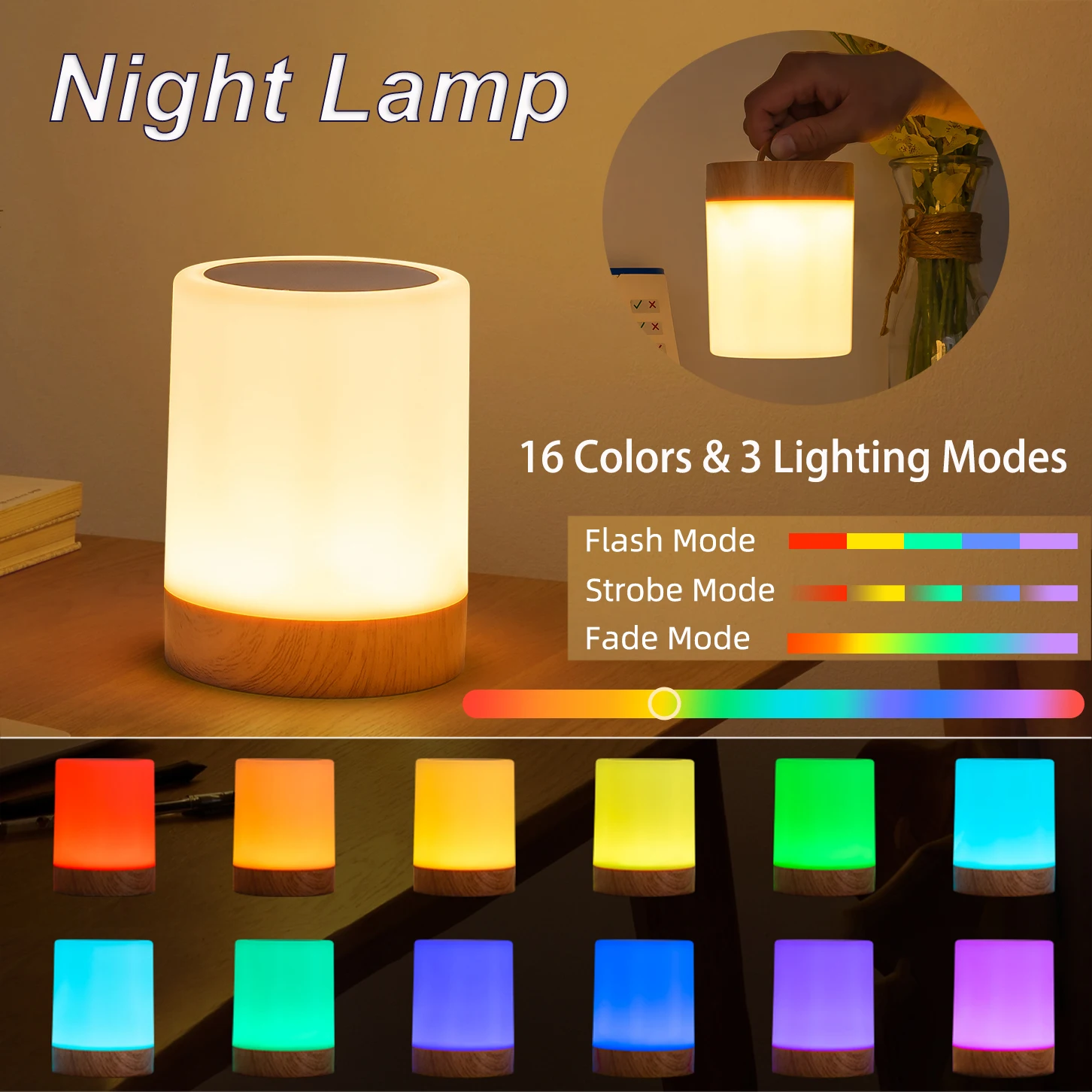 16 Colors Night Light Smart To - Rgb Desk Lamp Smart recension och pris